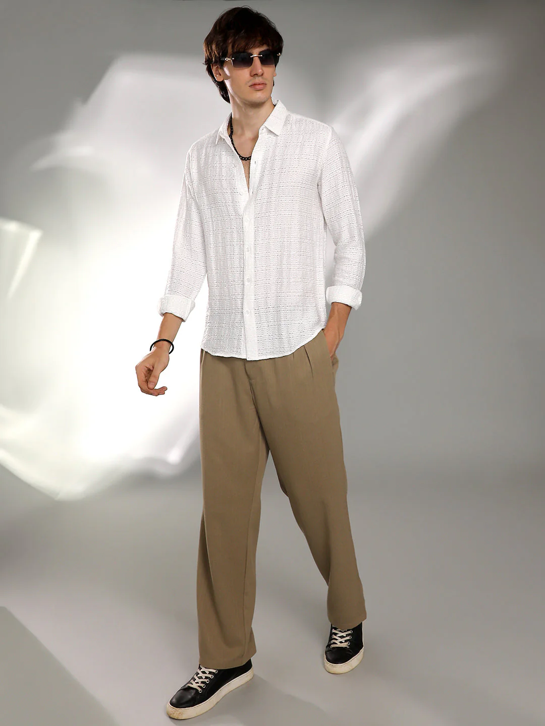Solid Textured Knit Shirt - Image 6