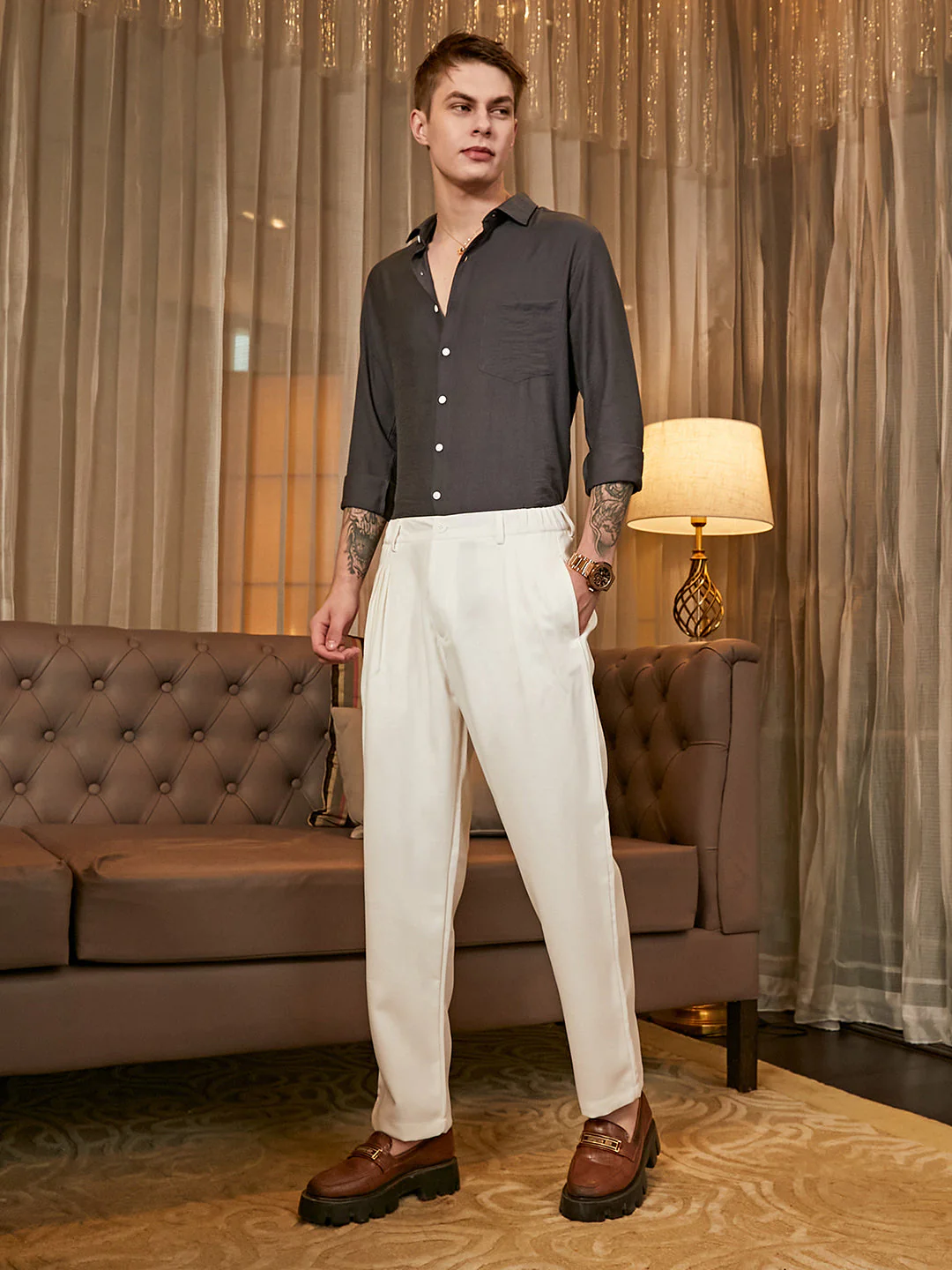 Lightweight - Straight Tailored Trousers - Image 5