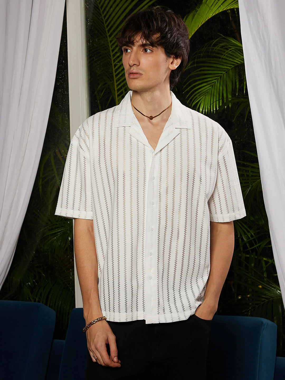 Zig-Zag Sheer Shirt - Image 2