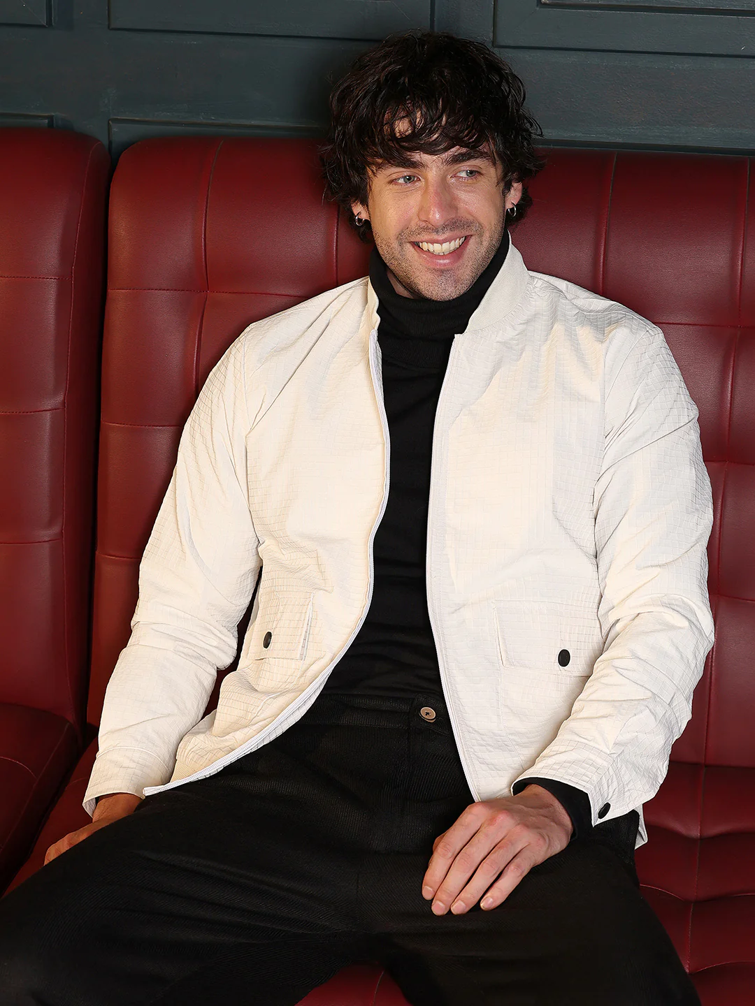 Zip-Front Knit Jacket