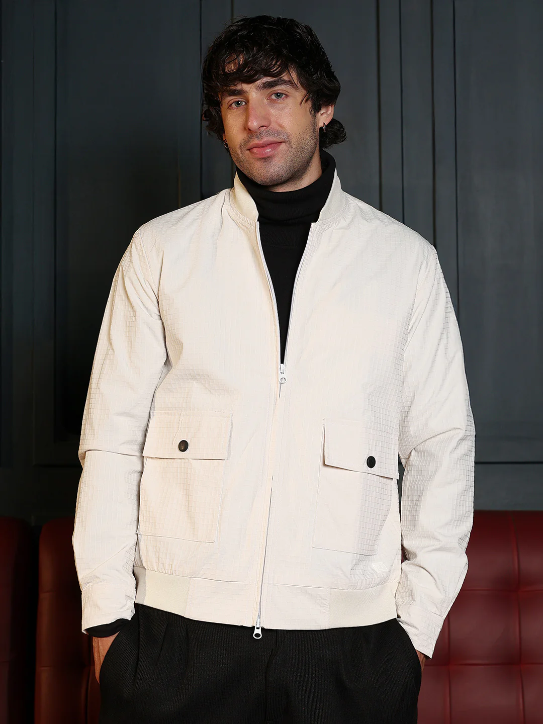Zip-Front Knit Jacket - Image 2