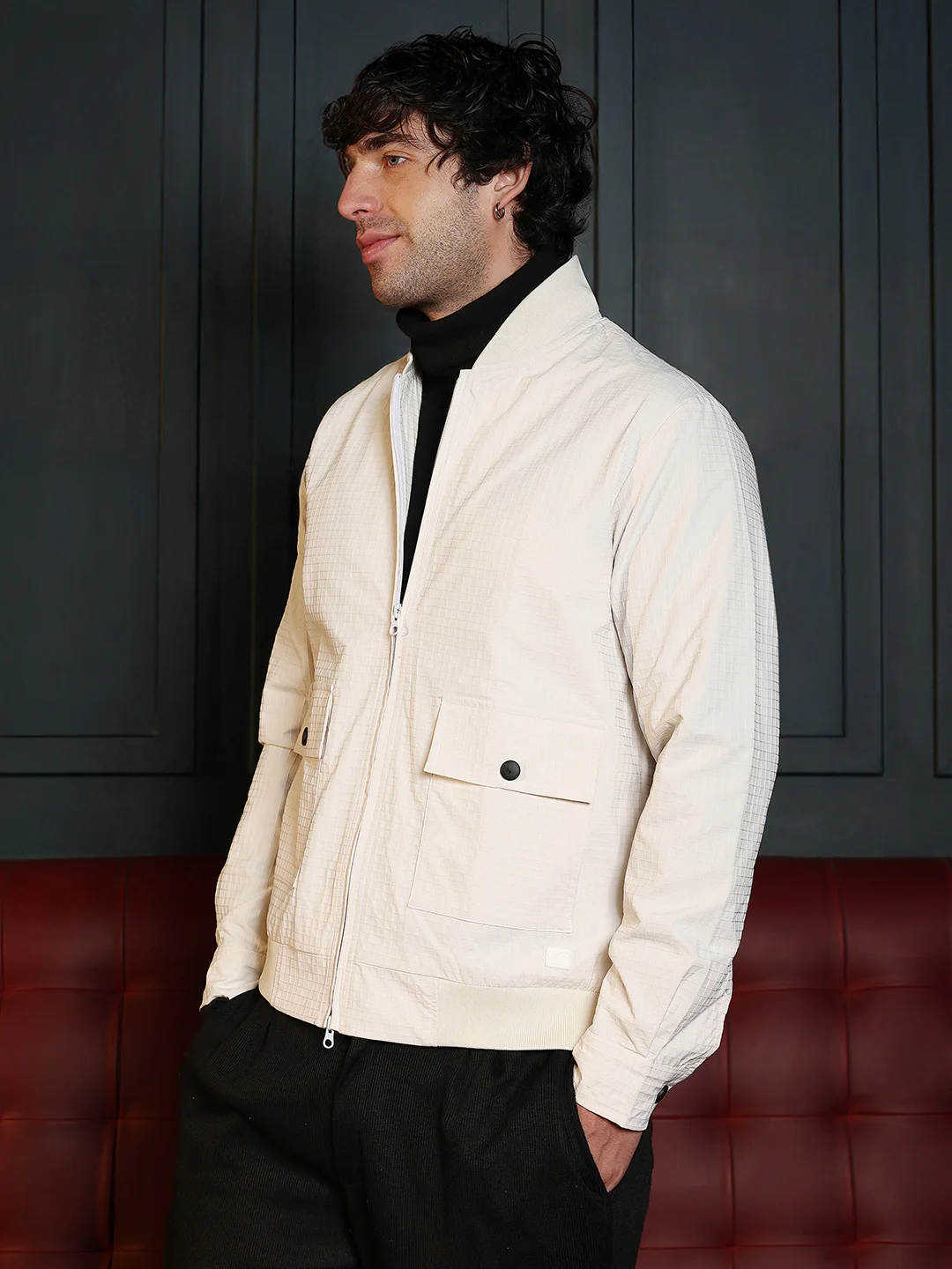 Zip-Front Knit Jacket - Image 3