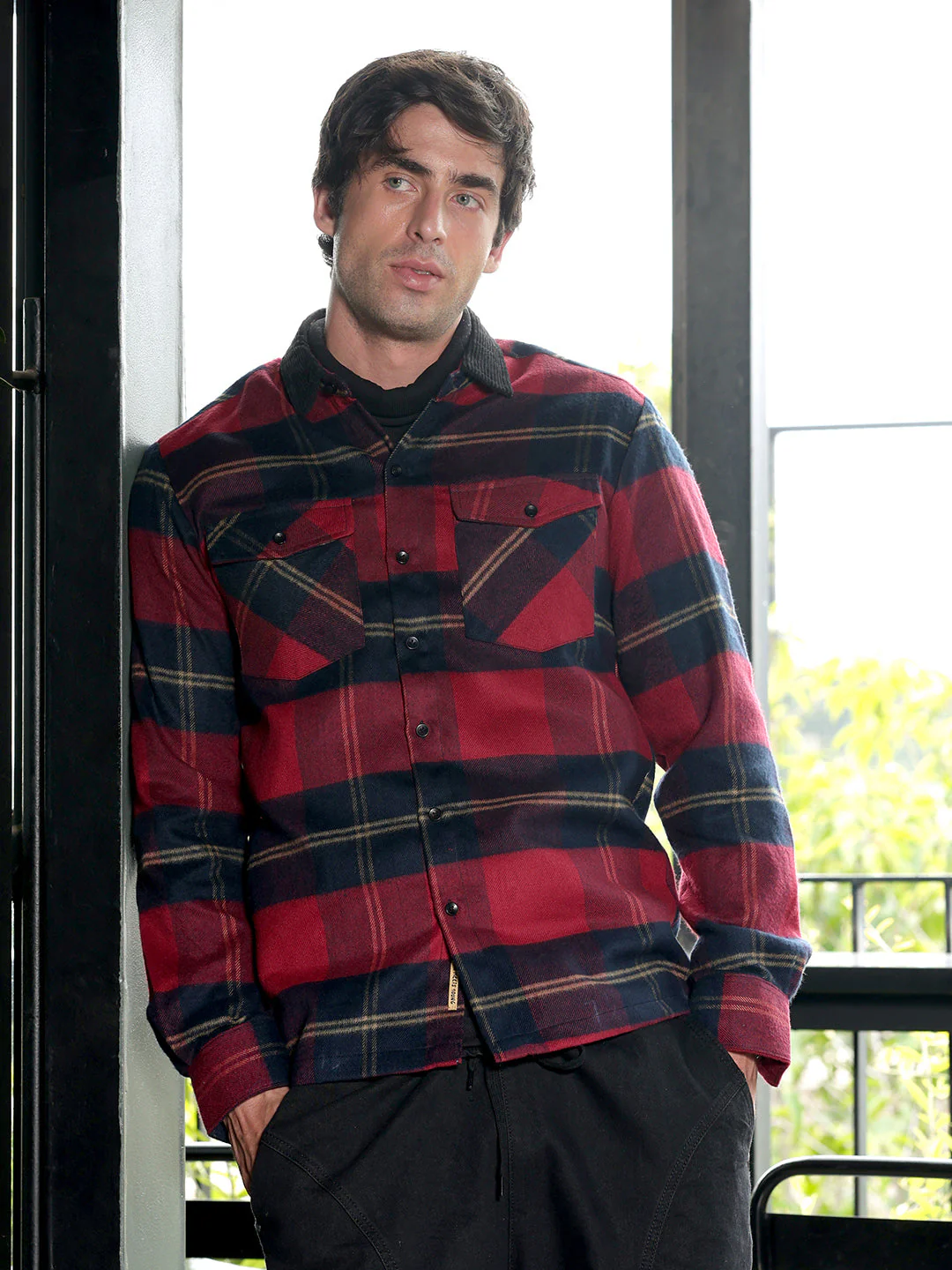 Contrast-Tartan Shacket - Image 2
