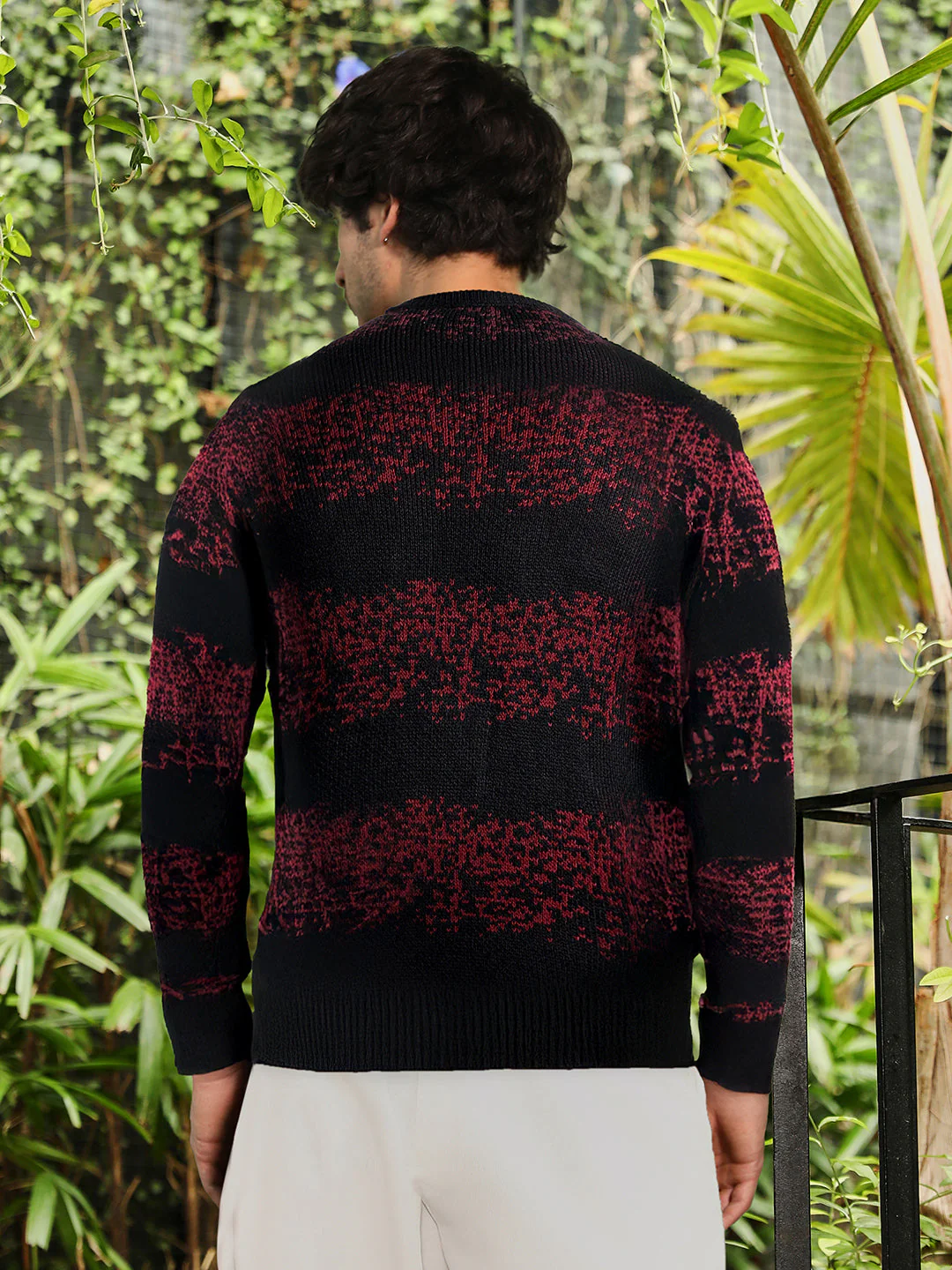 Ditsy-Panel Pullover Sweater - Image 4