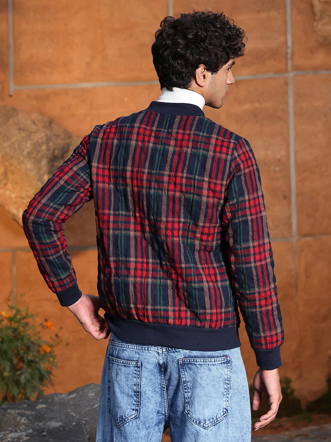 Tartan Plaid Bomber Jacket - Image 13