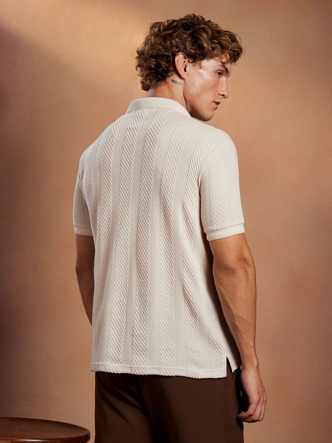 Bi-Panel Polo T-Shirt - Image 4