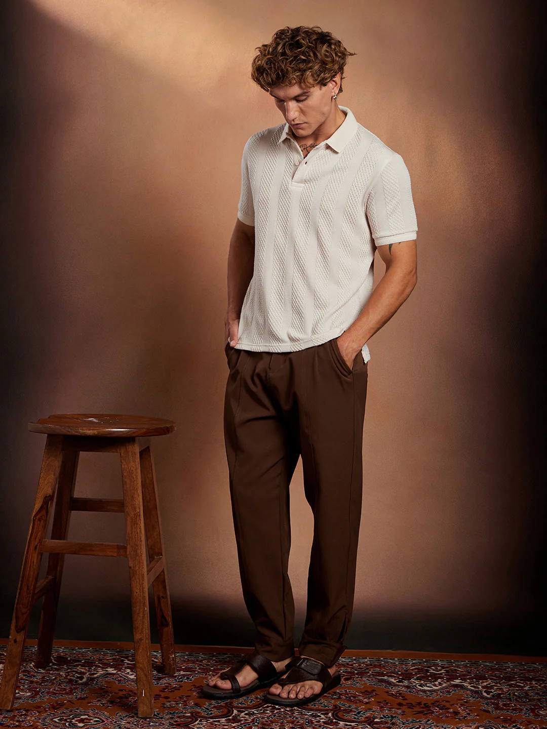 Bi-Panel Polo T-Shirt - Image 5