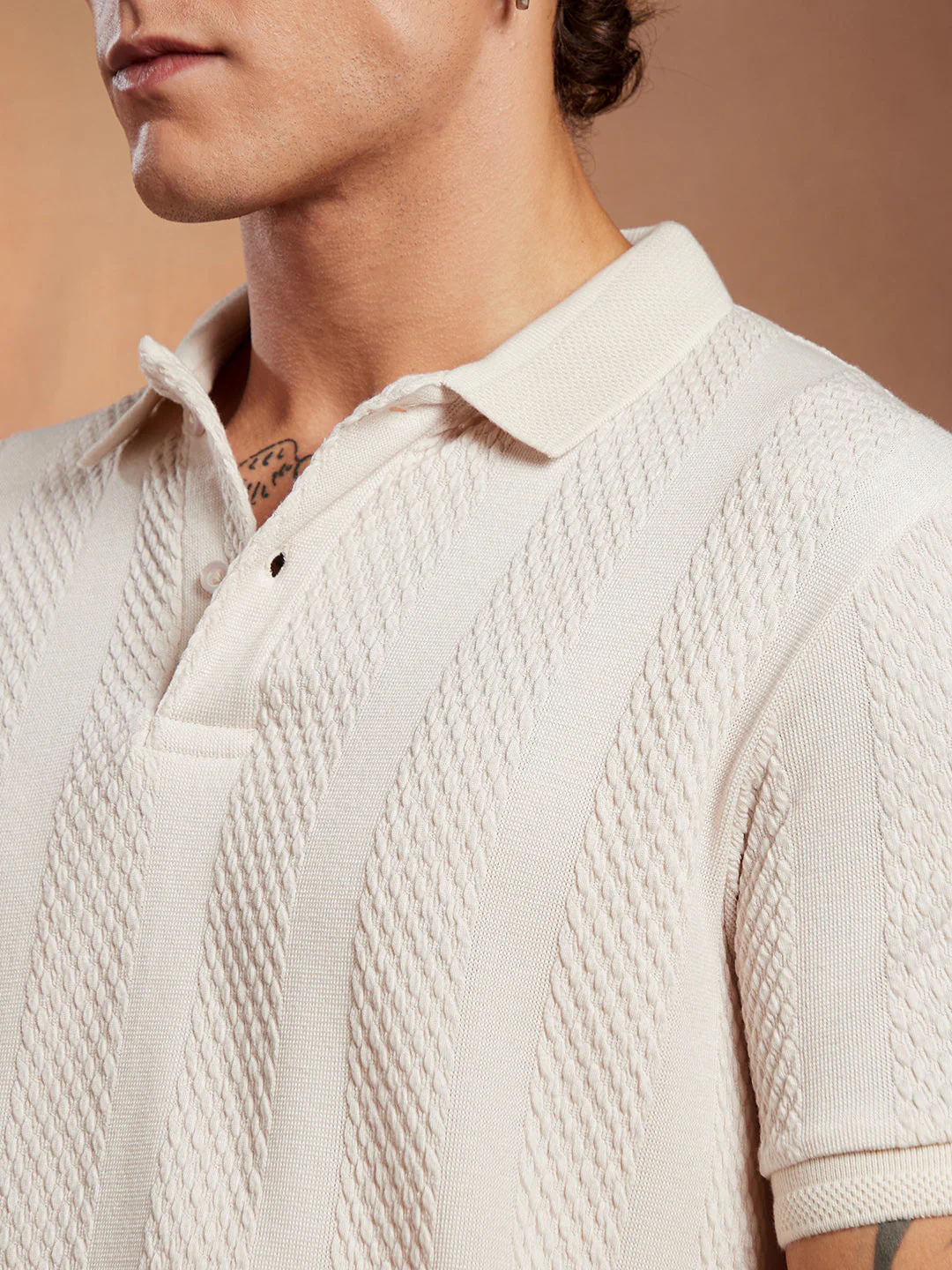 Bi-Panel Polo T-Shirt - Image 7