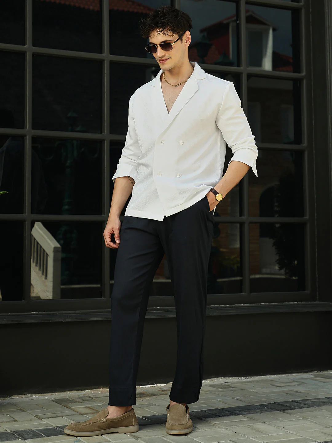 Double-Breasted Moziac Shirt - Image 6