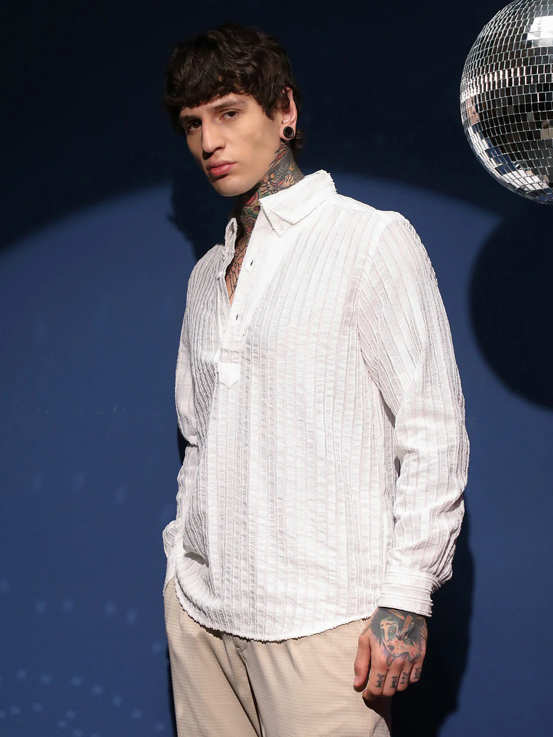 Edge-Lined Half-Placket Shirt - Image 3