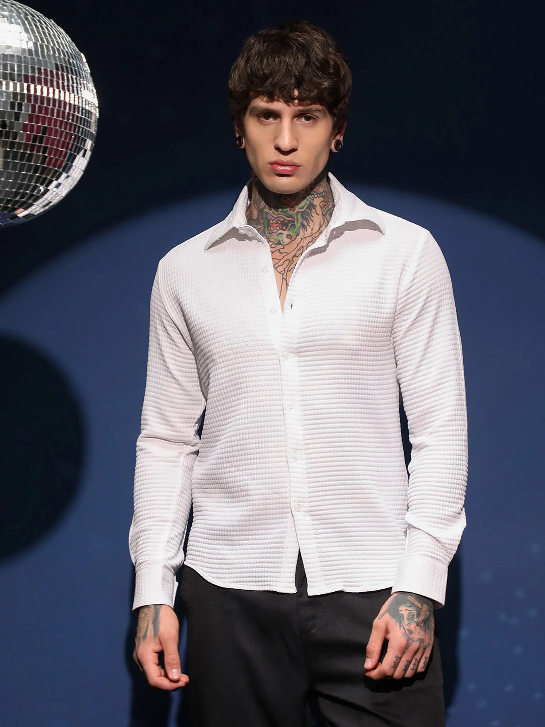 Grid-Textured Shirt - Image 2