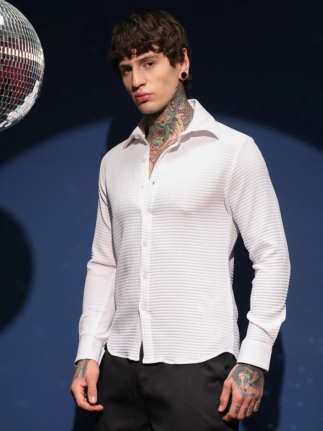 Grid-Textured Shirt - Image 3