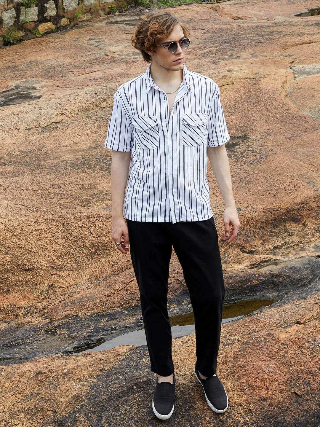 Halo-Striped Utility Shacket - Image 6