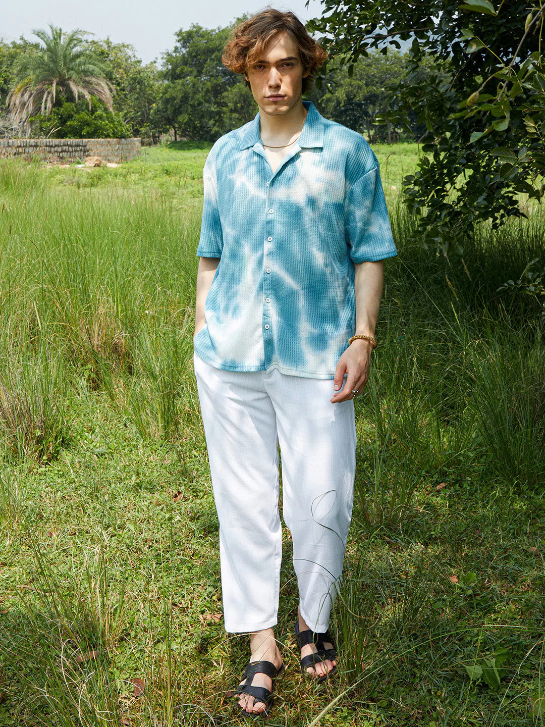 Tie-Dye Waffle Oversized Shirt - Image 5