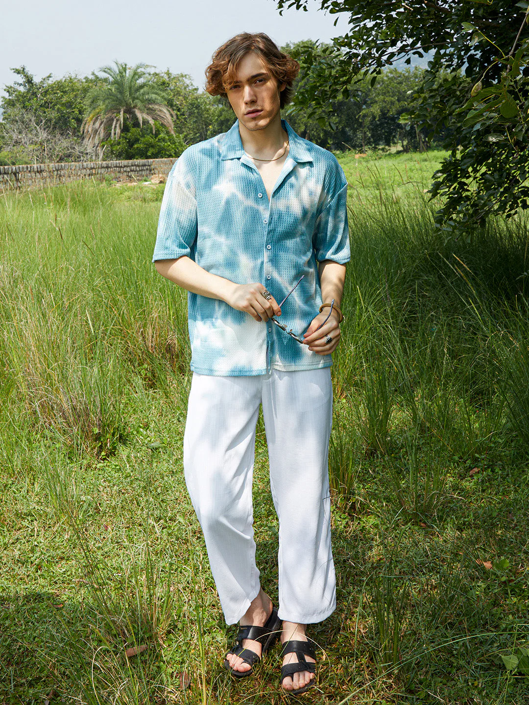 Tie-Dye Waffle Oversized Shirt - Image 6