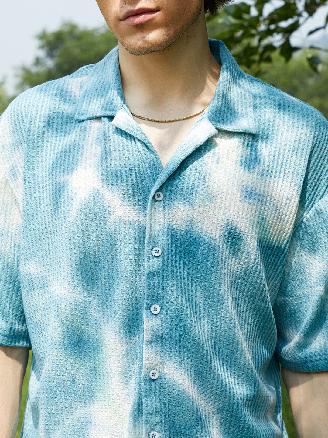 Tie-Dye Waffle Oversized Shirt - Image 7