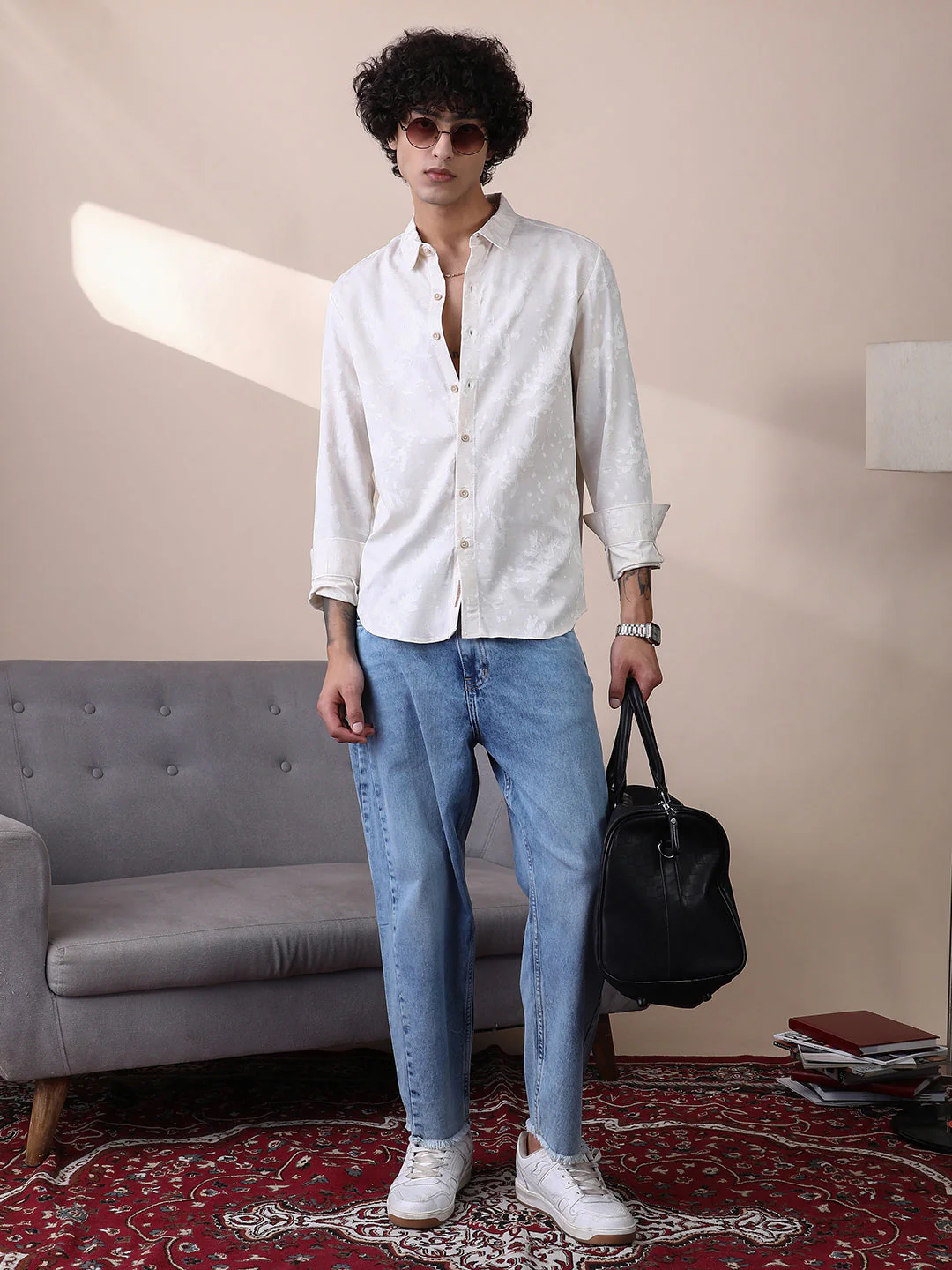 Splatter Self-Texture Shirt - Image 6