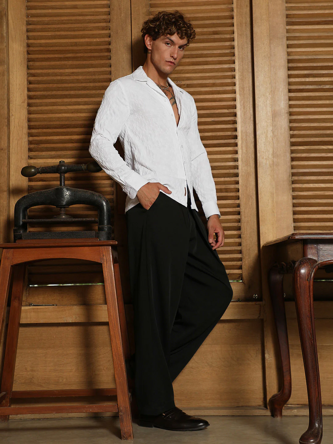 Textured-Cuban Shirt - Image 5