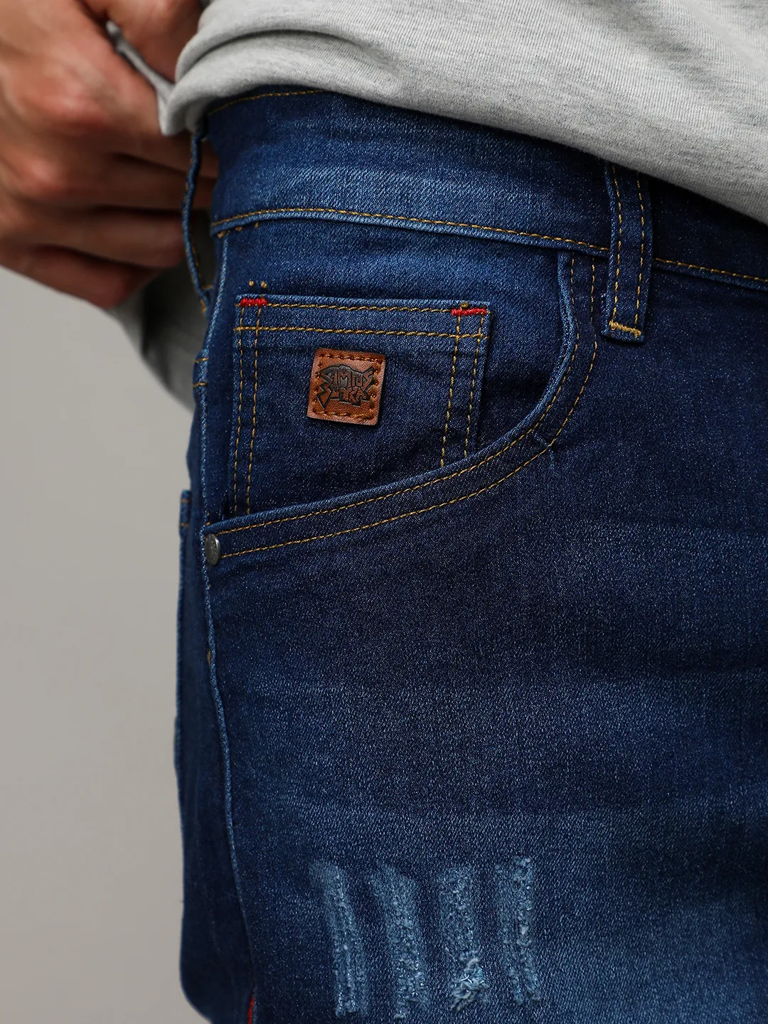 Minimal Distressed Denim Shorts - Image 7