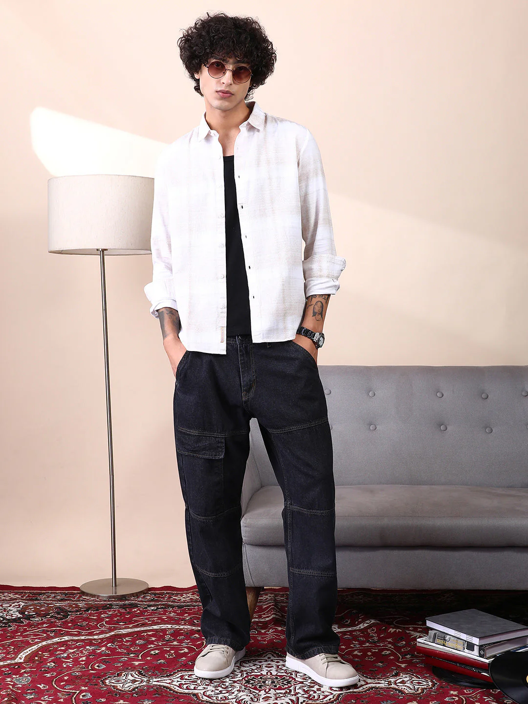 Panelled-Utility Denim Jeans - Image 6