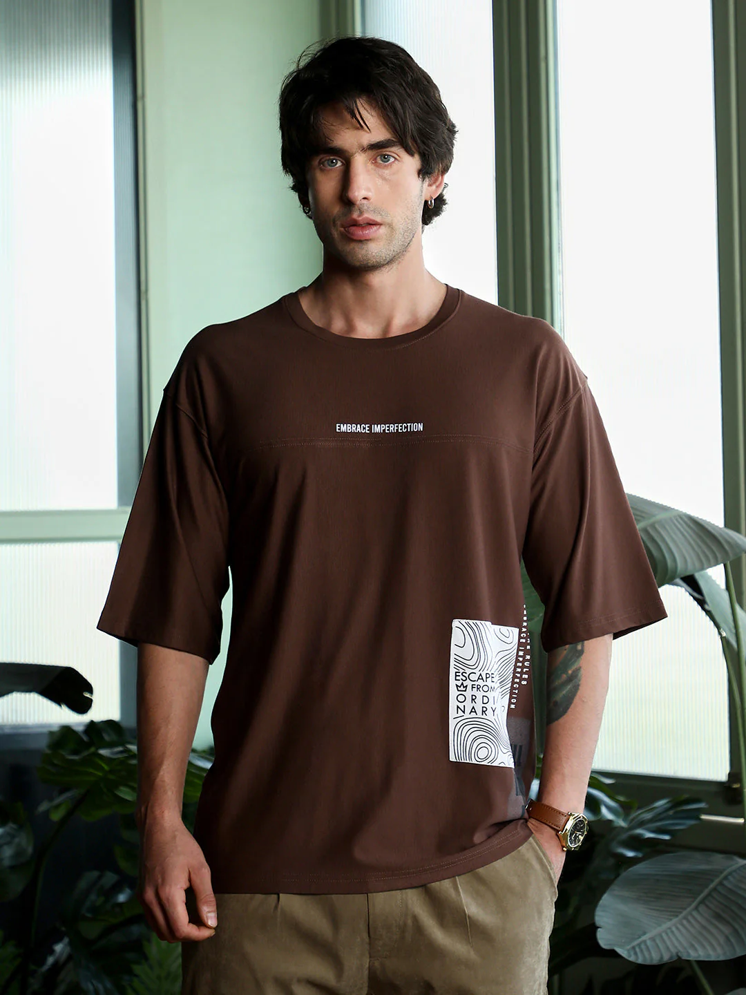 Escape-Ordinary Imprint Oversized T-Shirt - Image 2