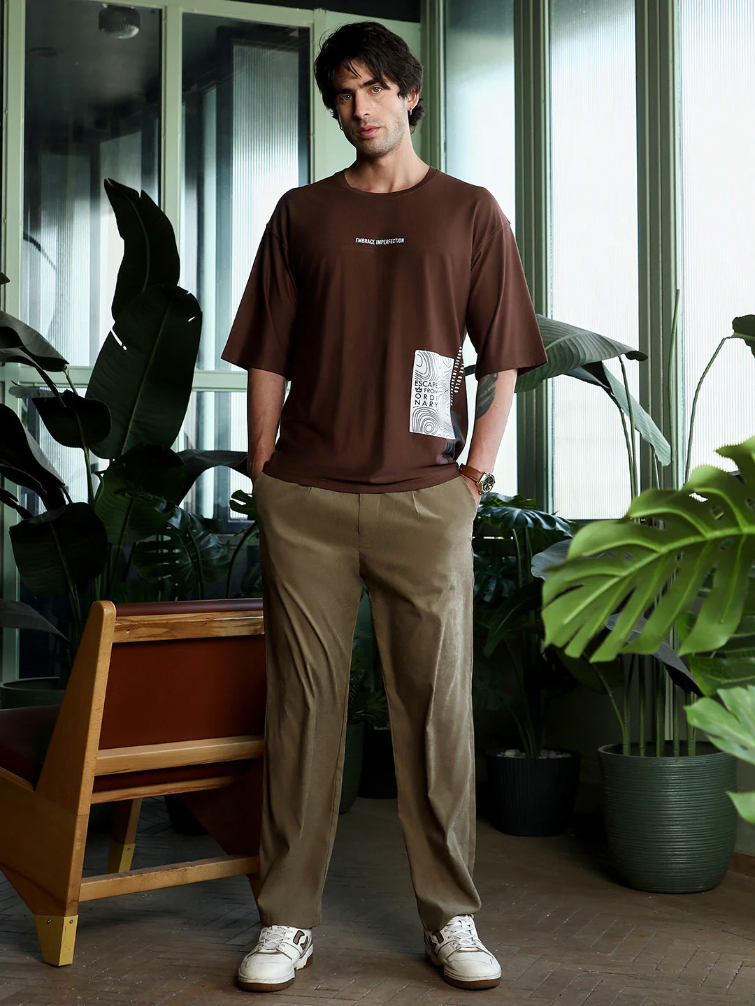 Escape-Ordinary Imprint Oversized T-Shirt - Image 5