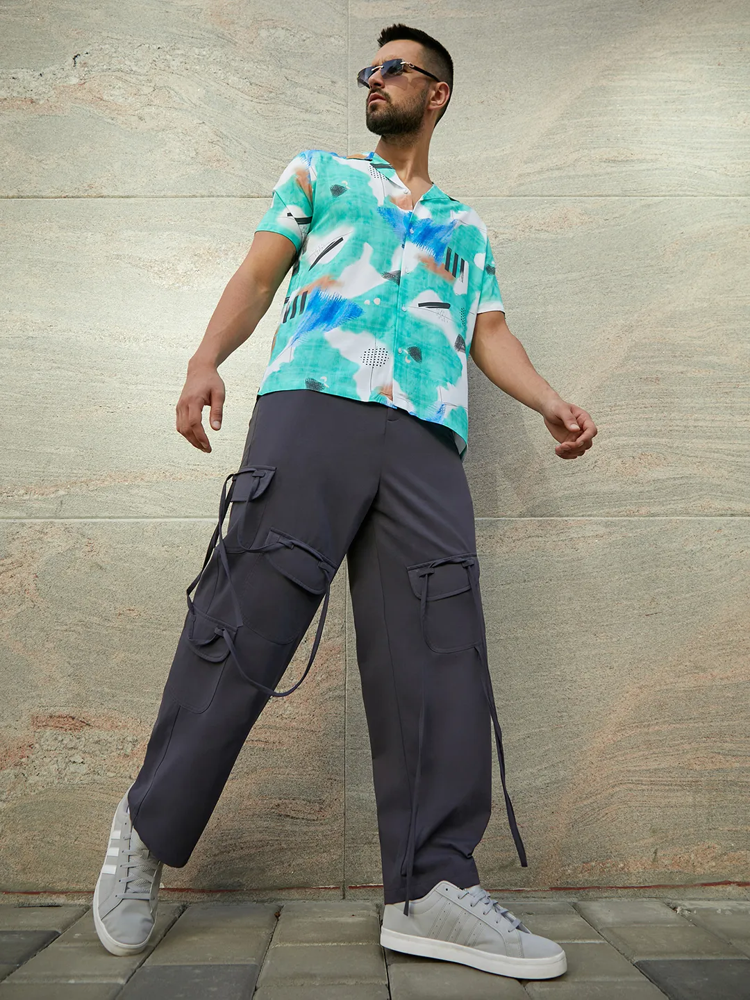 Solid Cargo Trousers - Image 3