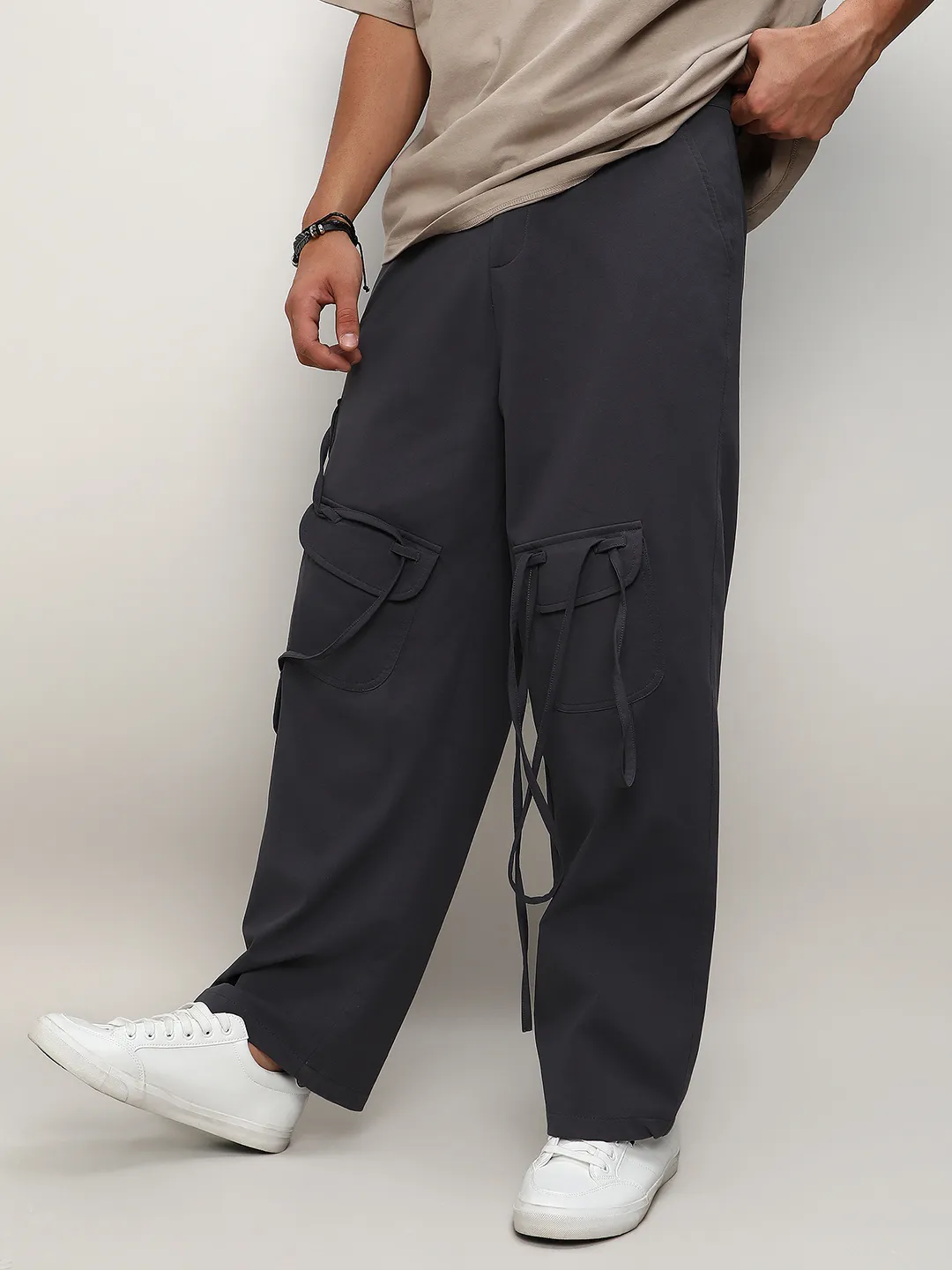 Solid Cargo Trousers - Image 6