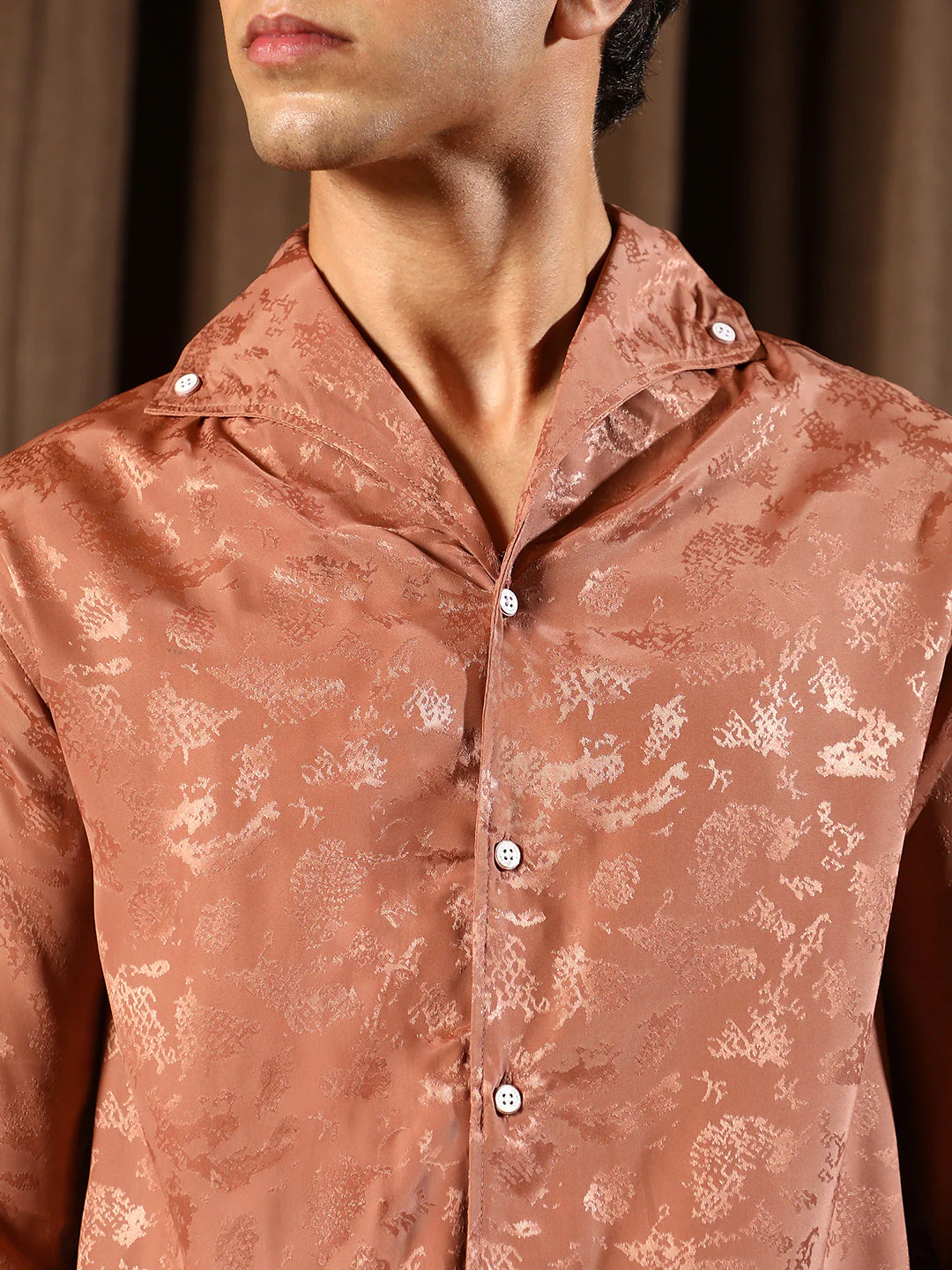 Flake-Jacquard Satin Shirt - Image 7