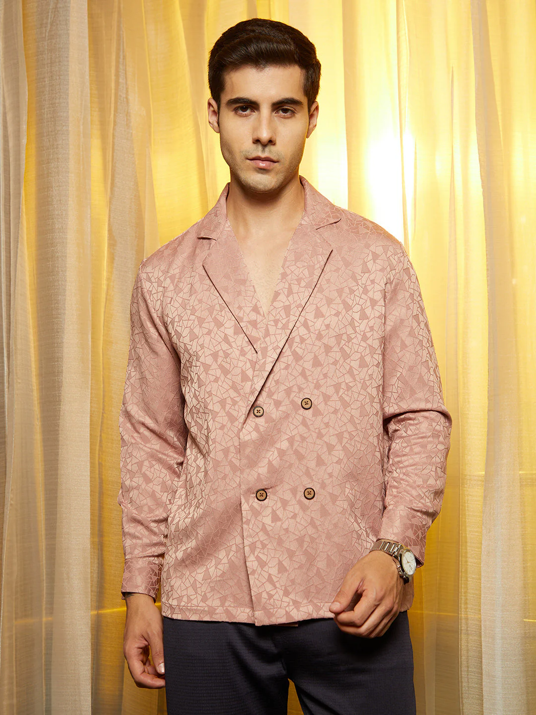 Double-Breasted Moziac Shirt - Image 2