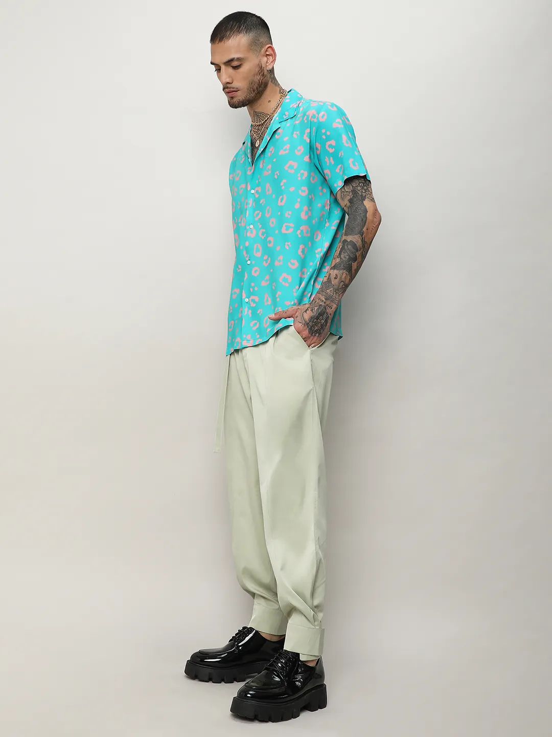 Ecoliva Flower Block Shirt - Image 5