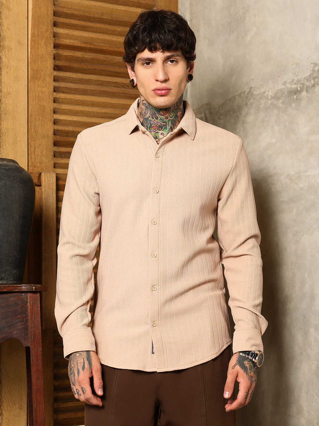 Chevron-Panel Tactile Shirt - Image 2