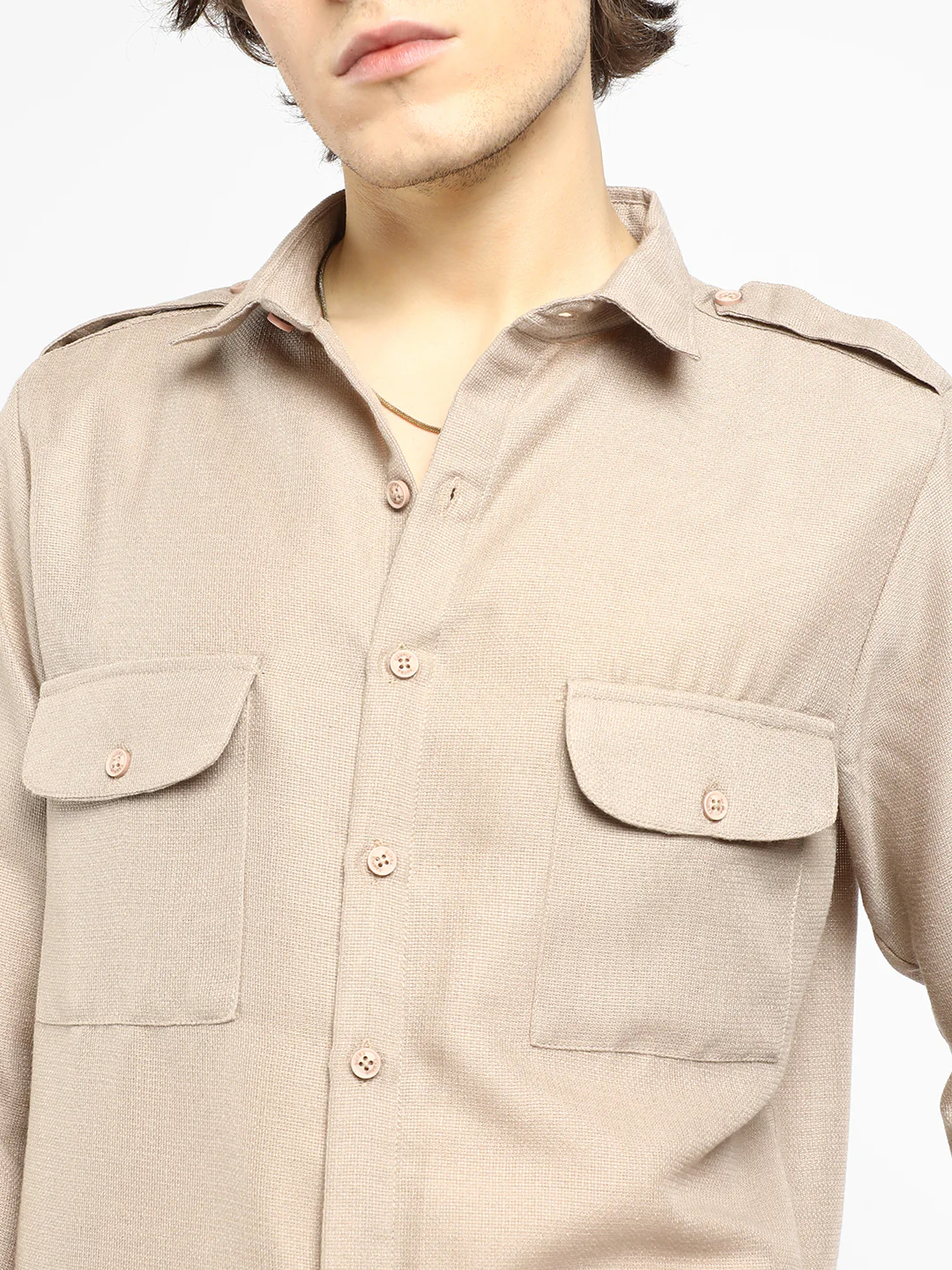 Solid Relaxed Shirt - Image 5