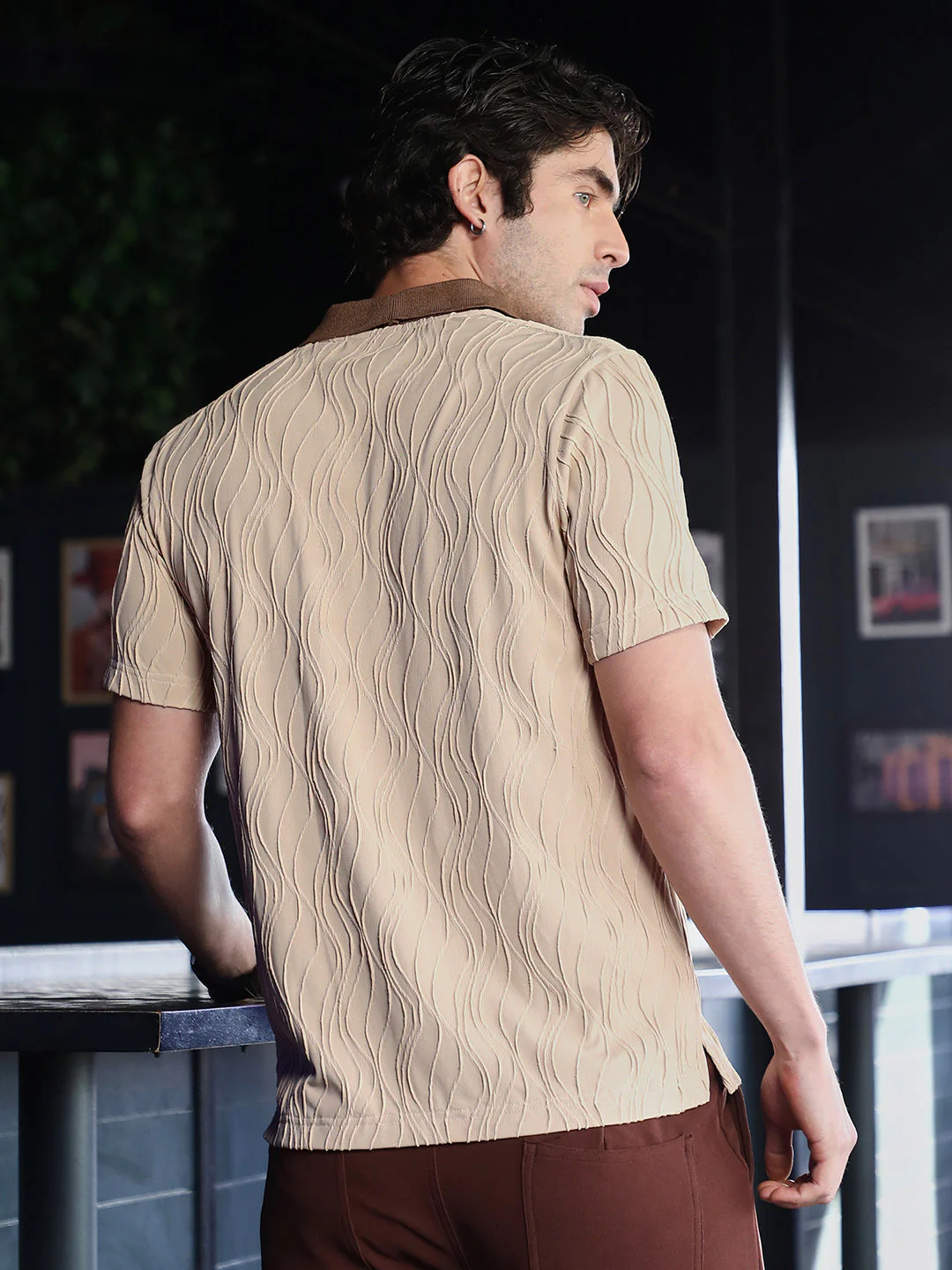 Swirl-Jacquard Polo T-Shirt - Image 4