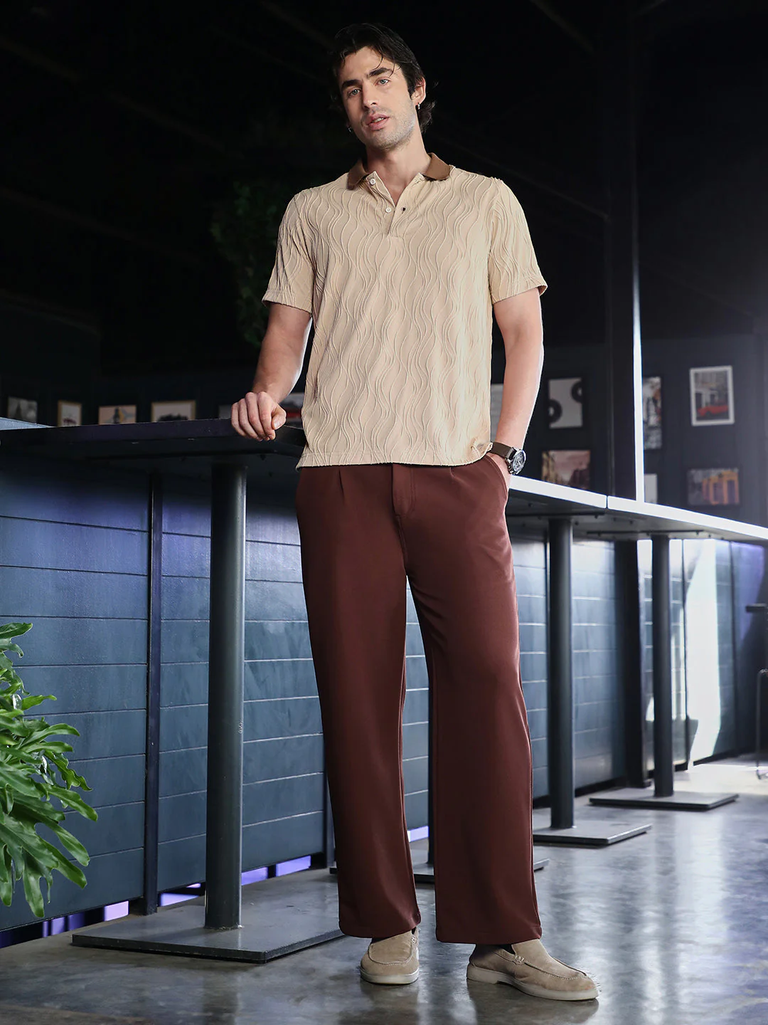 Swirl-Jacquard Polo T-Shirt - Image 5