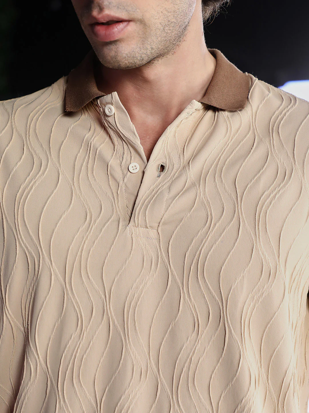 Swirl-Jacquard Polo T-Shirt - Image 7