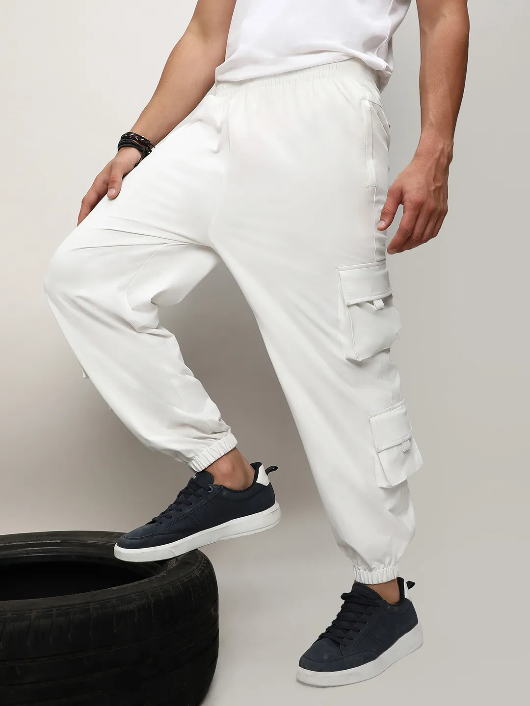 Cuffed Hem Cargo Trousers - Image 4