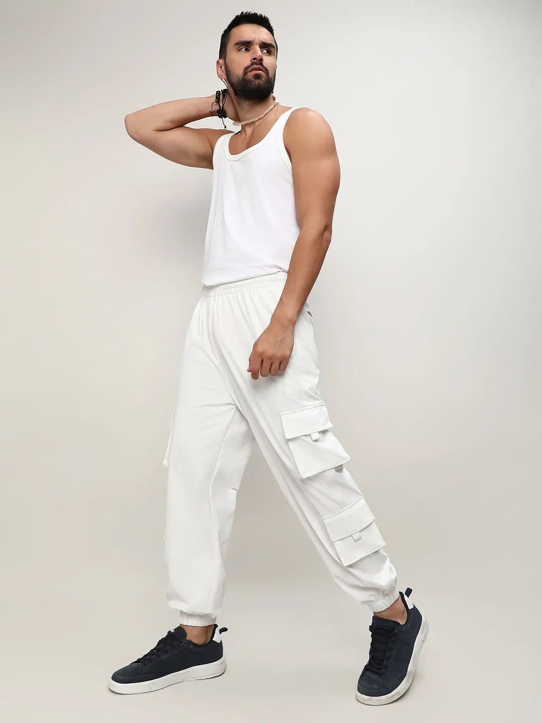 Cuffed Hem Cargo Trousers - Image 8
