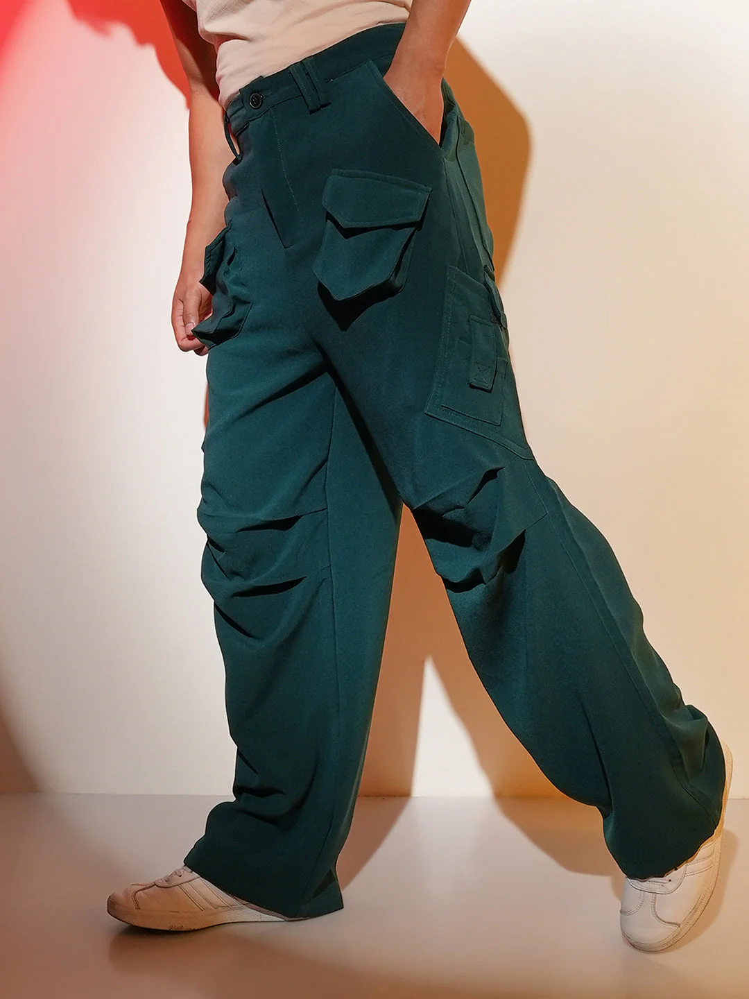 Asymmetrical Parachute Trousers - Image 3