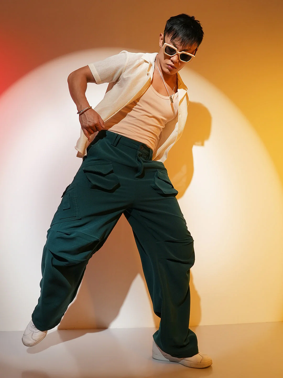 Asymmetrical Parachute Trousers - Image 6