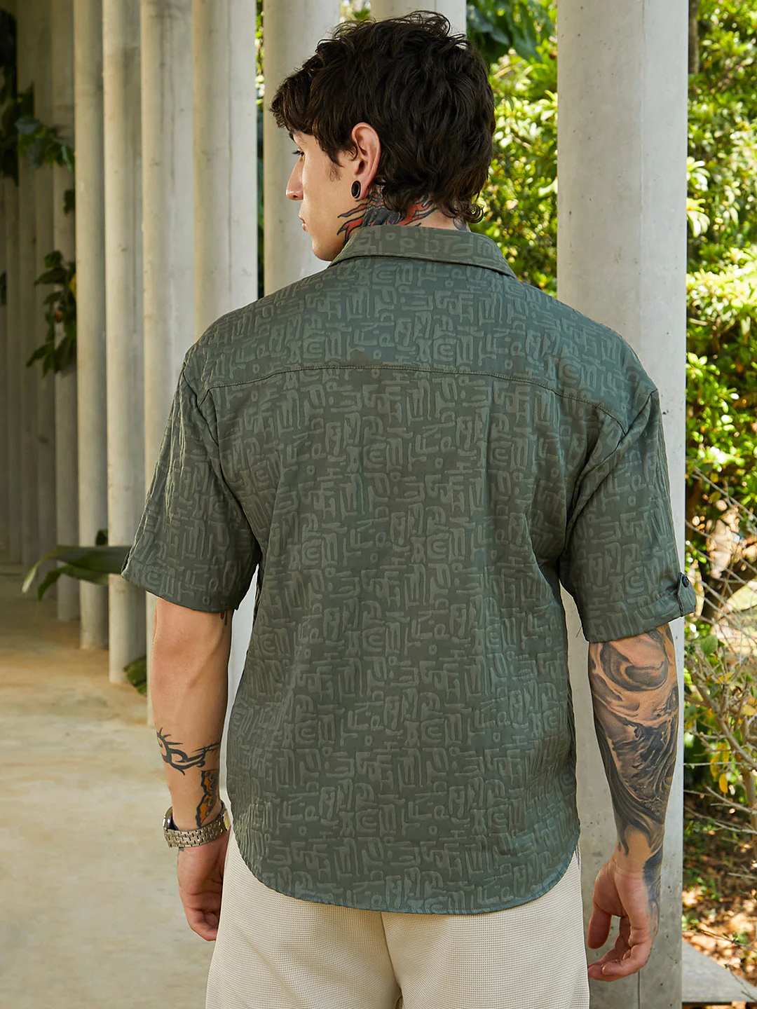 Aztec-Tactile Oversized Shirt - Image 4