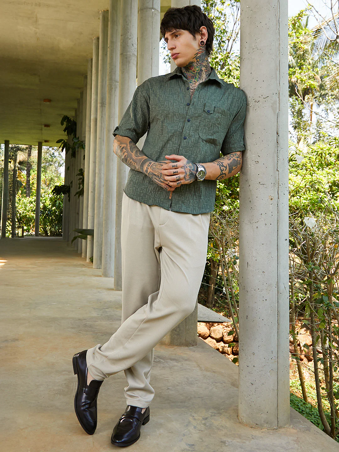 Aztec-Tactile Oversized Shirt - Image 5