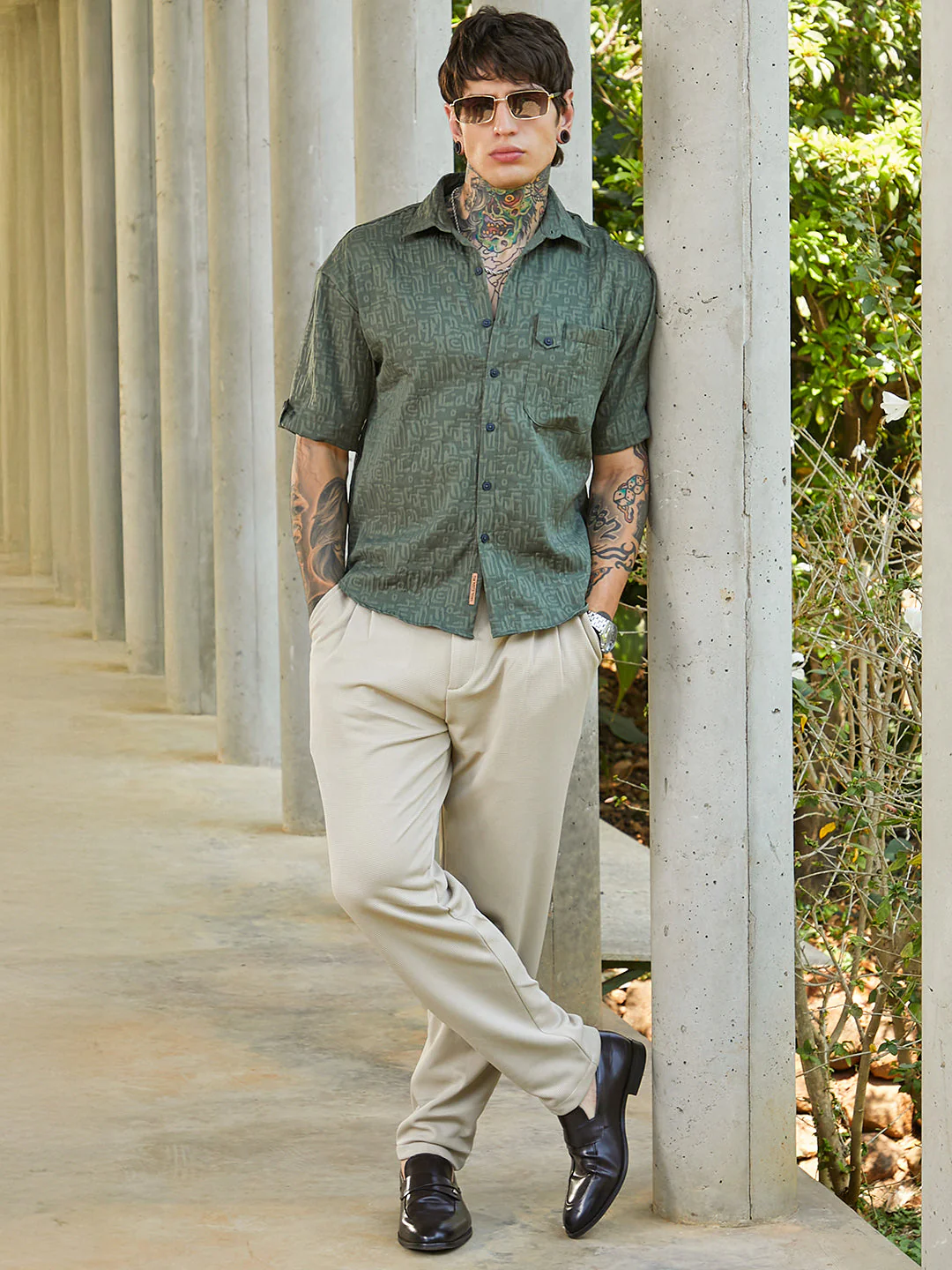 Aztec-Tactile Oversized Shirt - Image 6