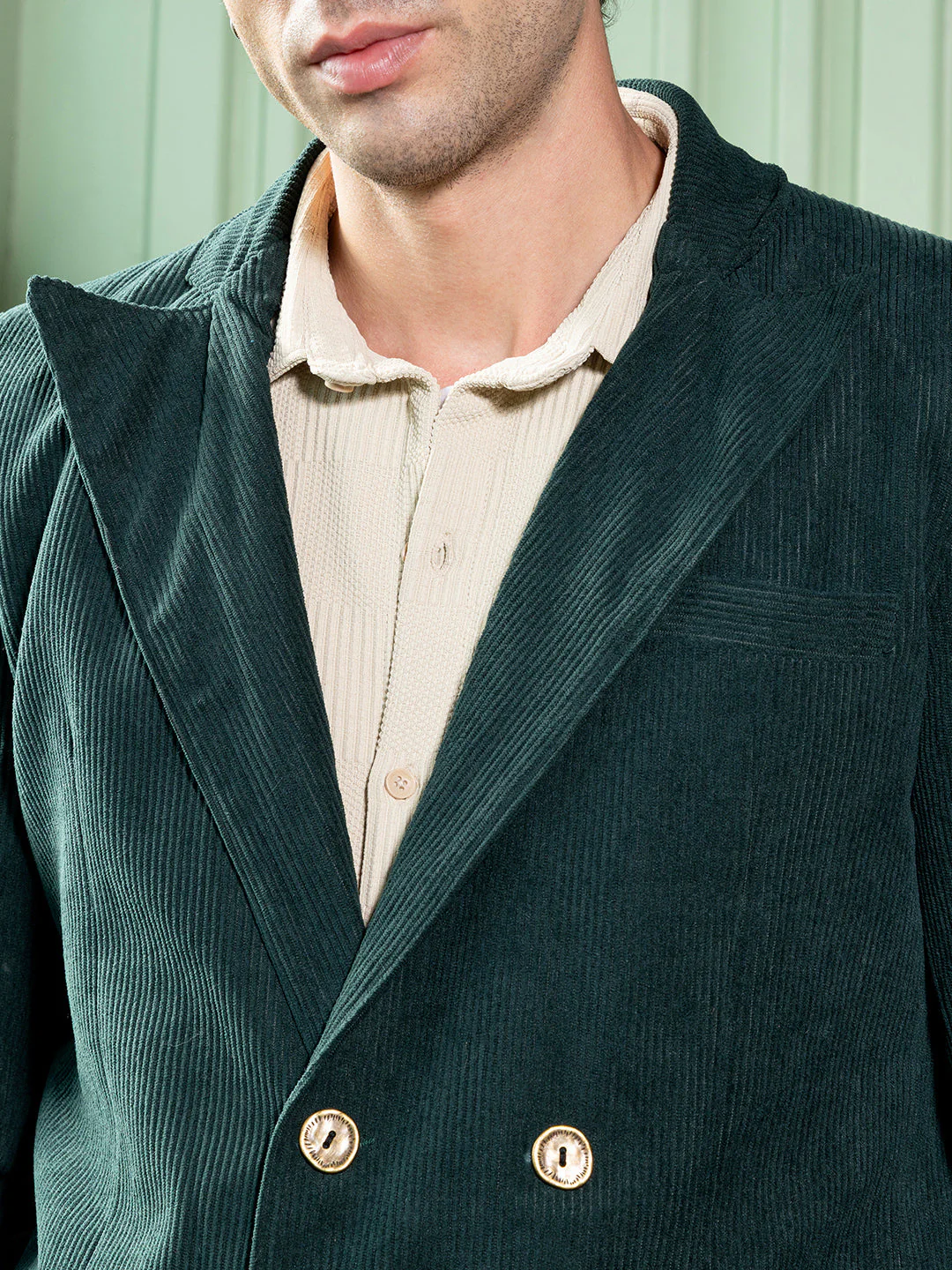 Double-Breasted Corduroy Blazer - Image 6
