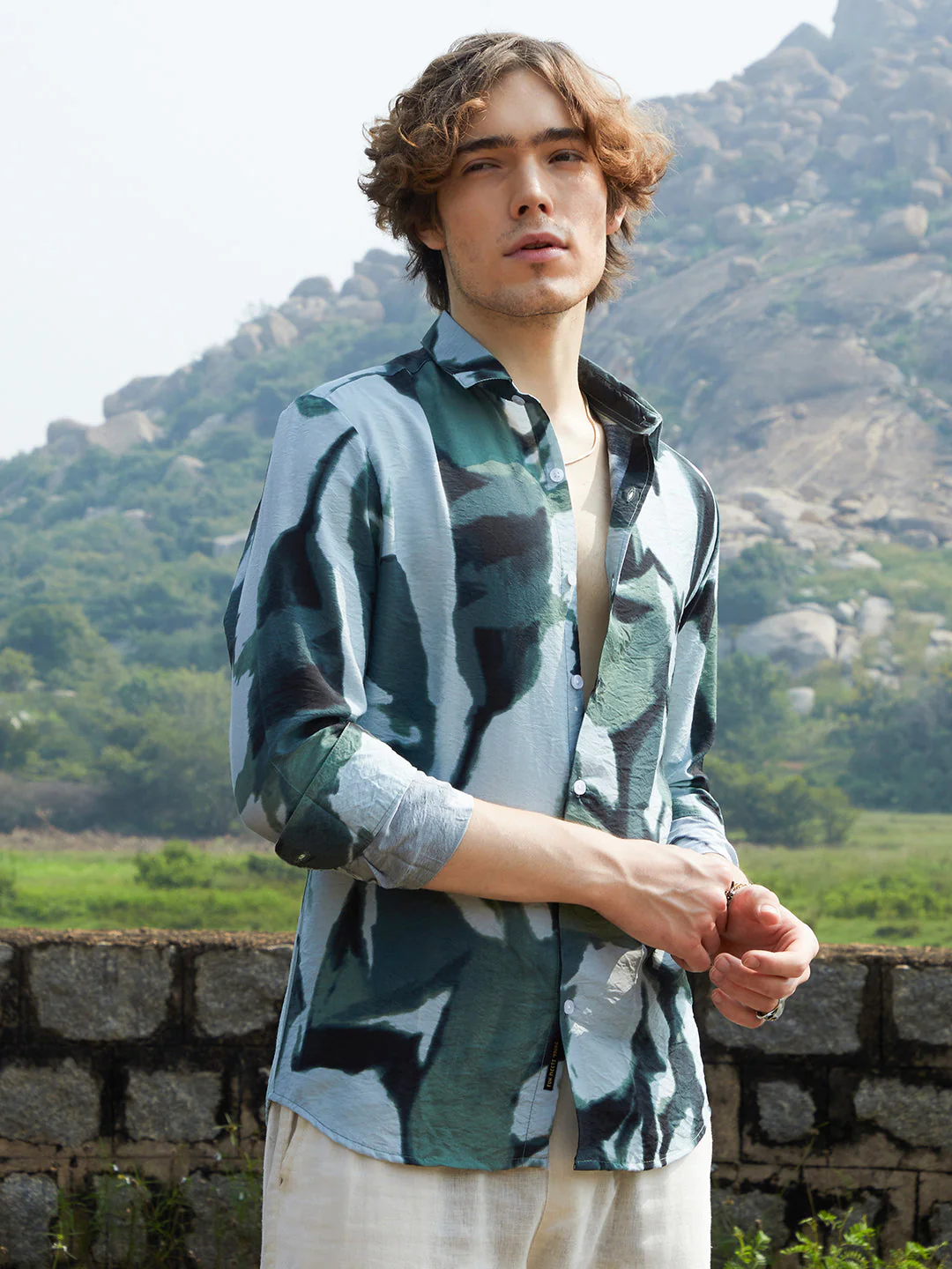 Dark-Base Abstract Shirt - Image 3
