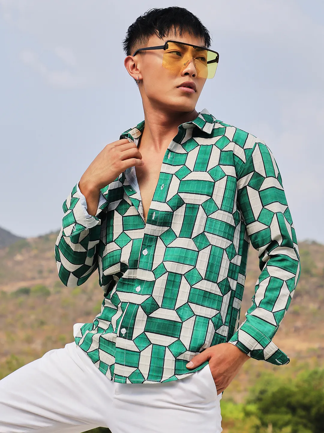 Contrast Block Shirt
