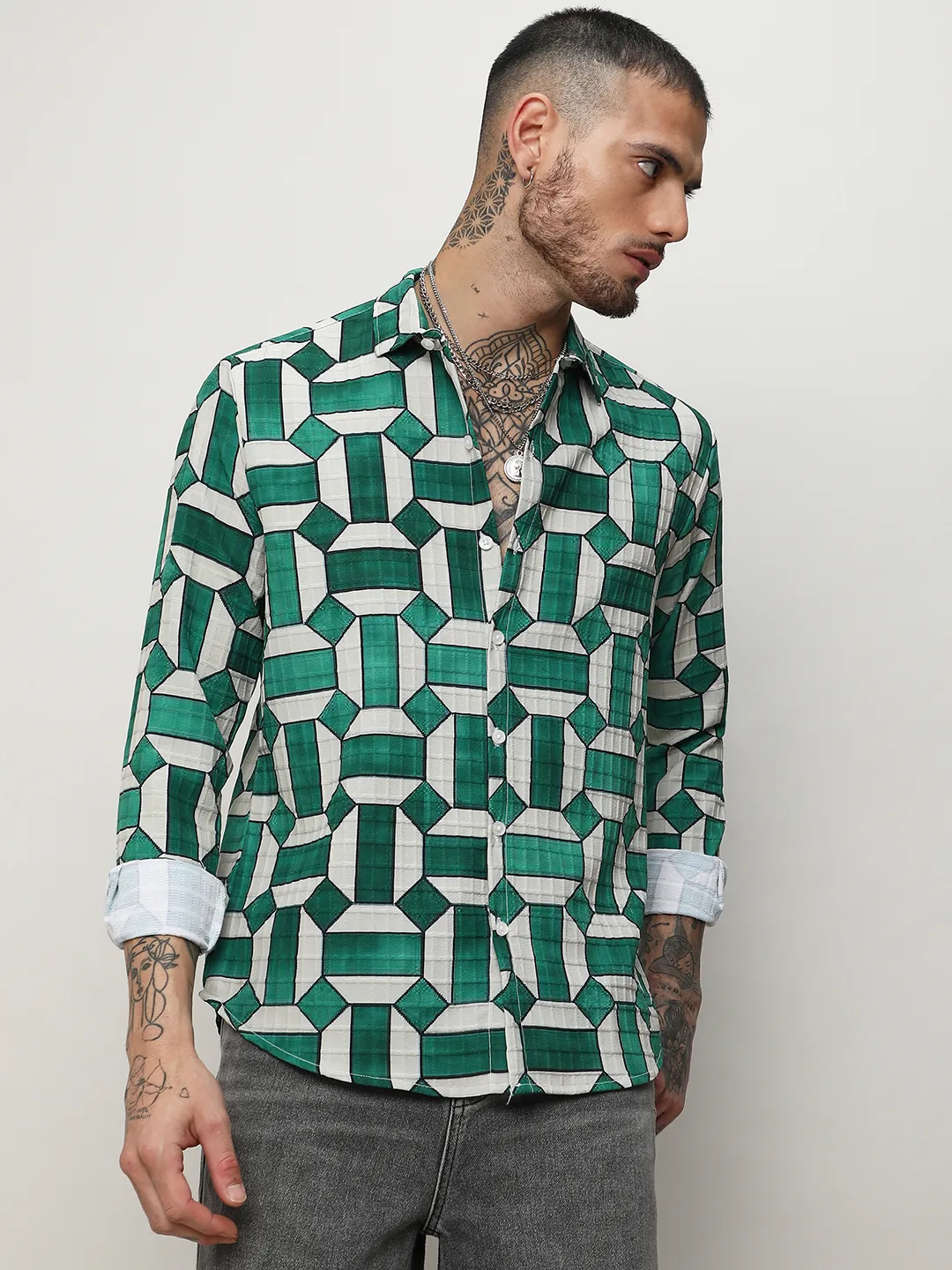 Contrast Block Shirt - Image 5