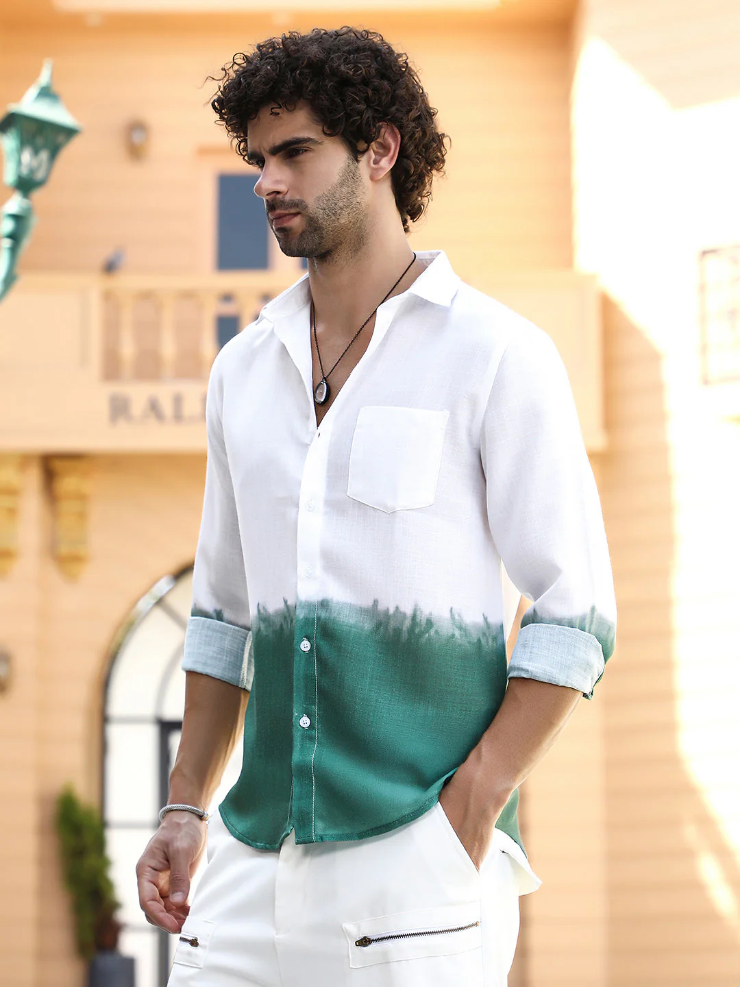 Ombre-Plunge Regular Shirt - Image 3