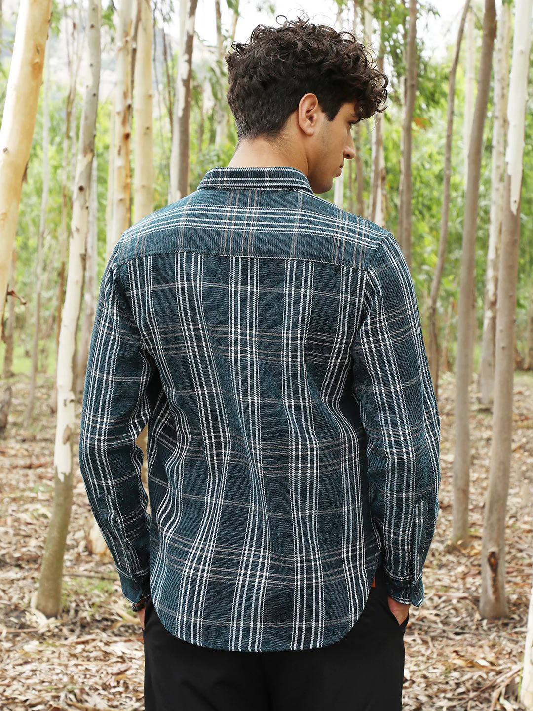 Plaid-Woven Regular Shirt - Image 4