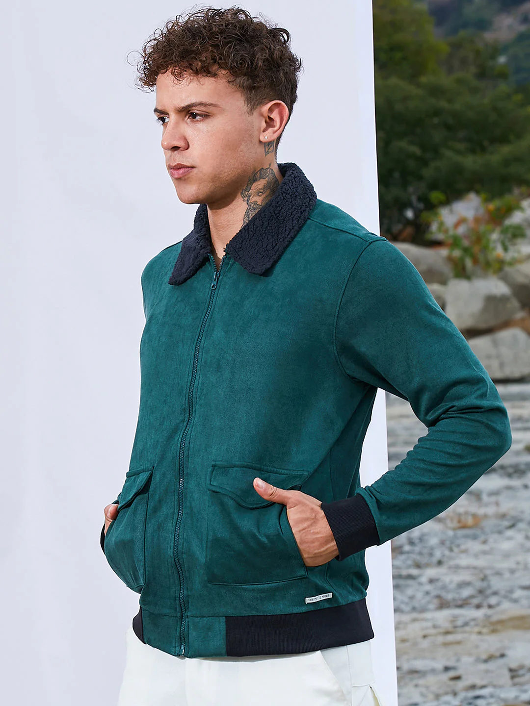 Zip-Front Jacket With Fleece Collar - Image 2